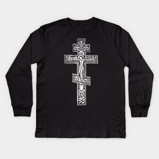 Orthodox Crucifix Kids Long Sleeve T-Shirt